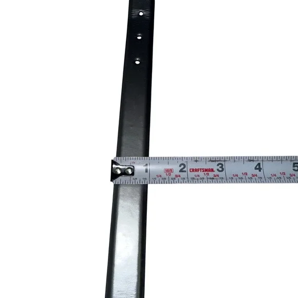 Annabella Genuine Leather Metallic Pewter‎ Belt Size 30" Chrome Buckle USA 8682 - Picture 4 of 6